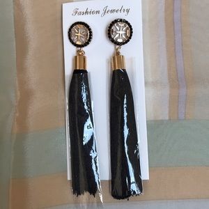 Vintage fashion charm long tassel earrings